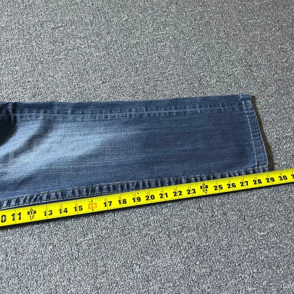 True Religion Slim Flap Old Multi SN Jeans Size 32 Blue Denim Y2K Streetwear